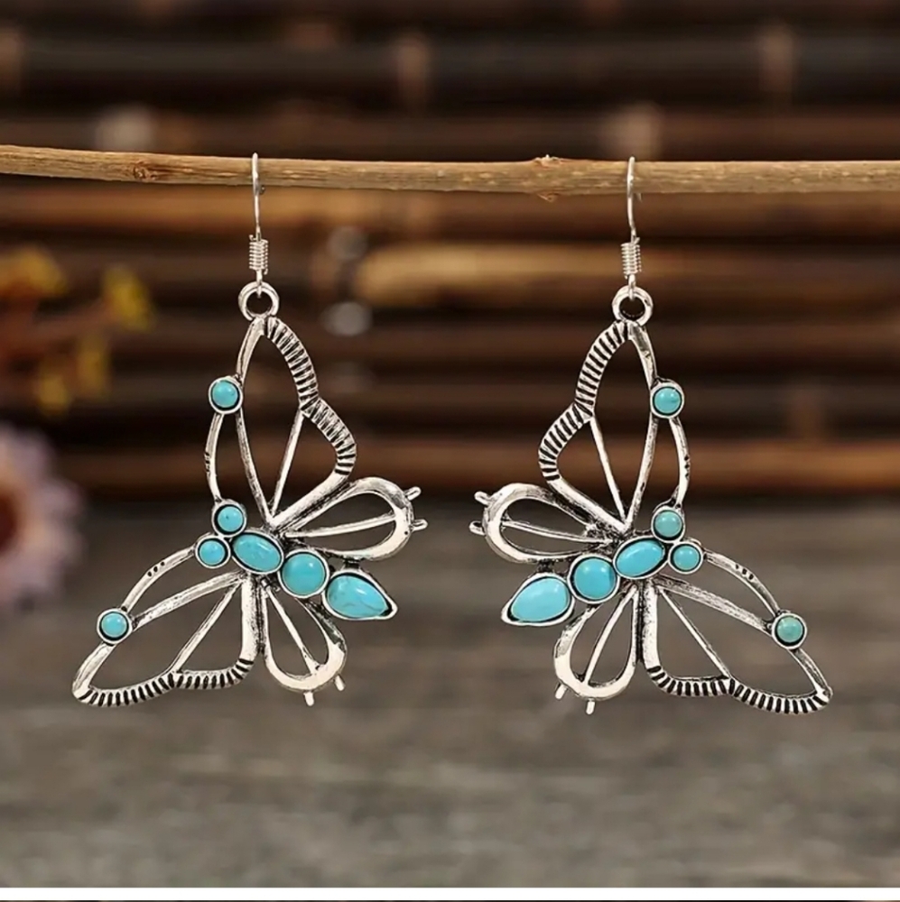 BOHO BUTTERFLY Earrings Dangle Southwest Earrings